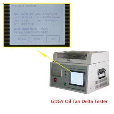 Gdgy Insulating Oil Tan Delta Tester/Electrical Resistivity Meter/Transformer Oil Dielectric Loss Test Set
