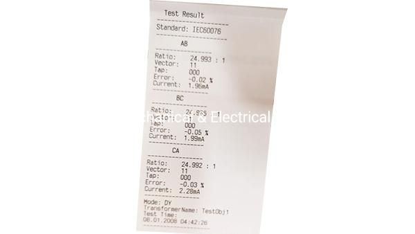 Single Phase or Three Phase Transformer Voltage Ratio/Connection Group Test Automatic Turns Ratio Tester