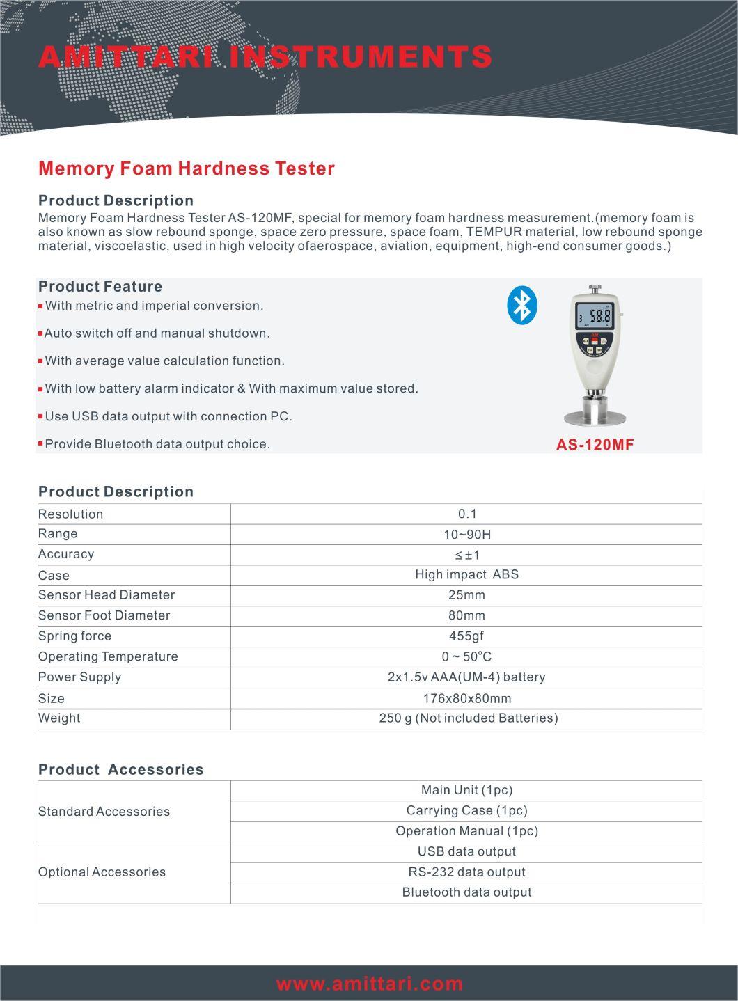 Digital Momory Space Foam Hardness Meter