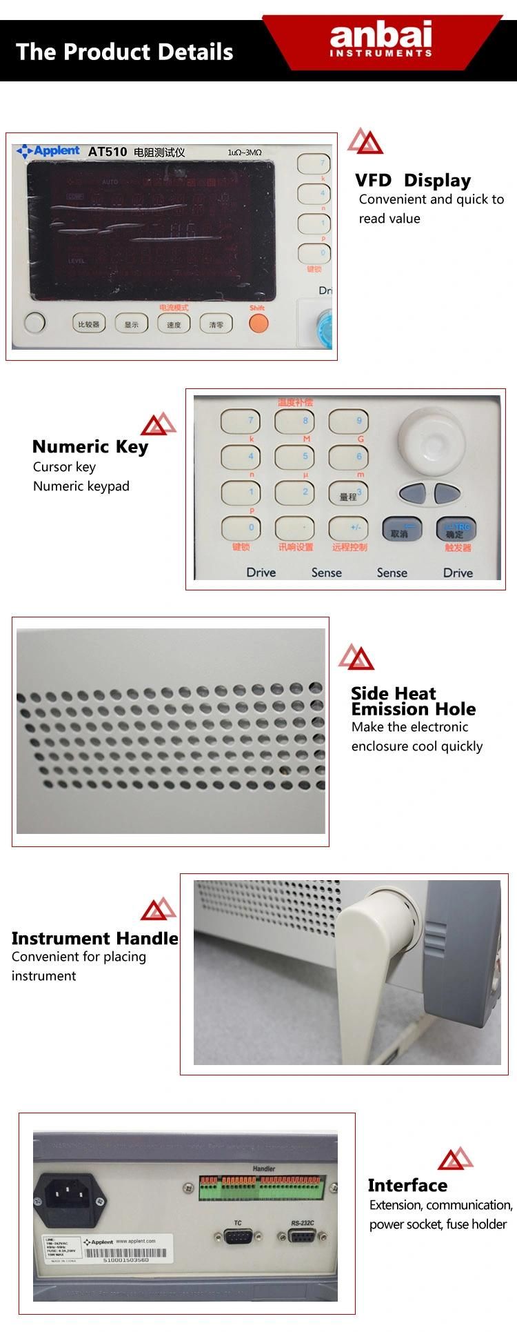 Digital Micro Ohm Meter with Temperature Compensation Module (AT510)