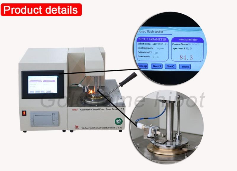 Fully Automatic ASTM D93 Pensky-Martens Portable Oil Closed Cup Flash Point Test Set Oil Closed Cup Flash & Fire Point Analyzer Tester Equipment