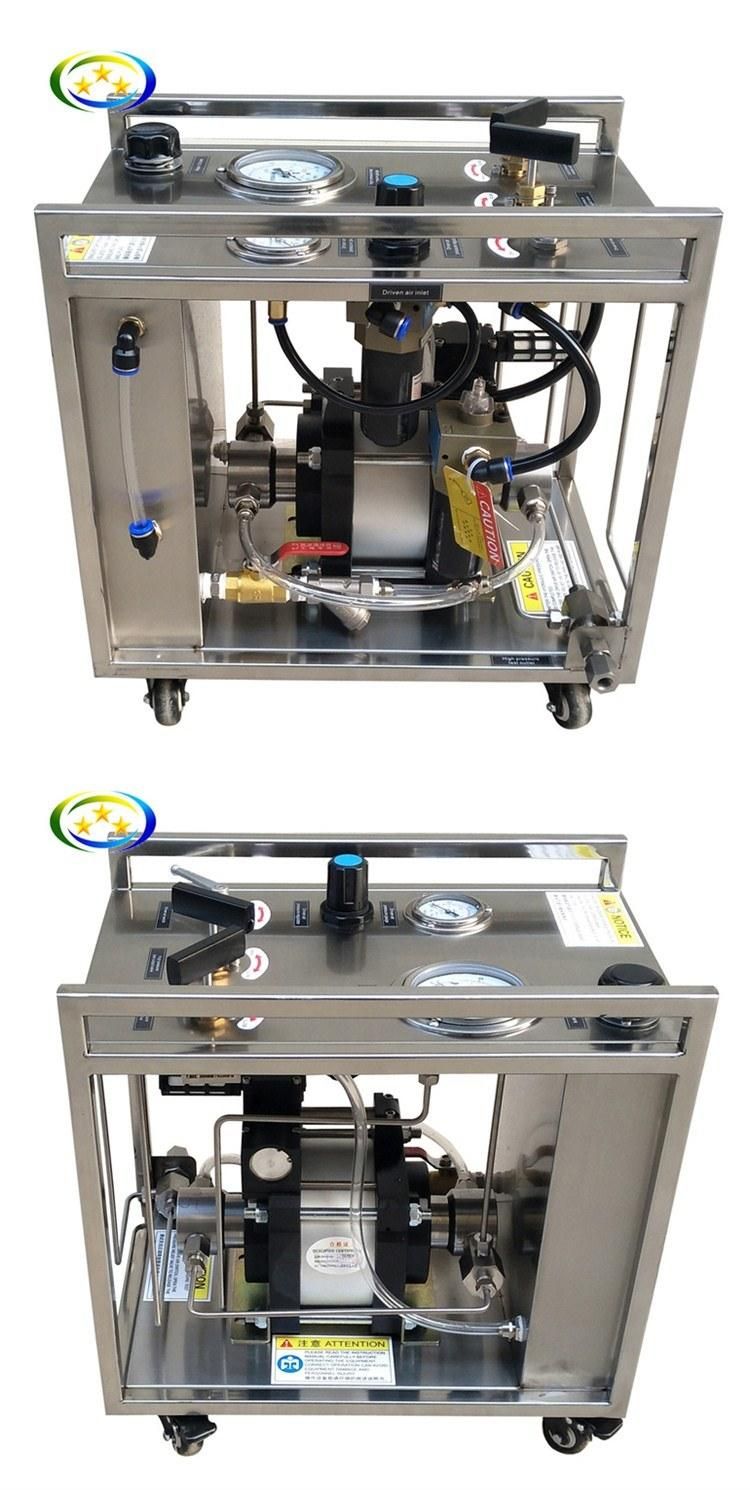 Pneumatic Liquid Pressurized 10-4000bar Output Small Air Hydraulic Test Pump Bench for Hose /Pipe Testing Equipment