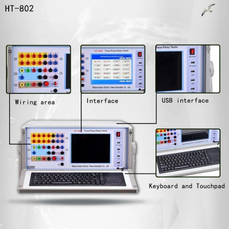Ht-802 Secondary Current Injection Relay Protection Tester/3 Phase Relay Test Systemchocorelay Tester