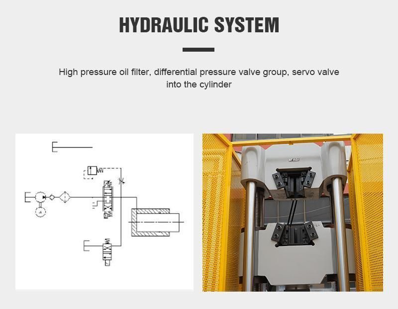 Computer Display Hydraulic Control Universal Tensile Test Instrument