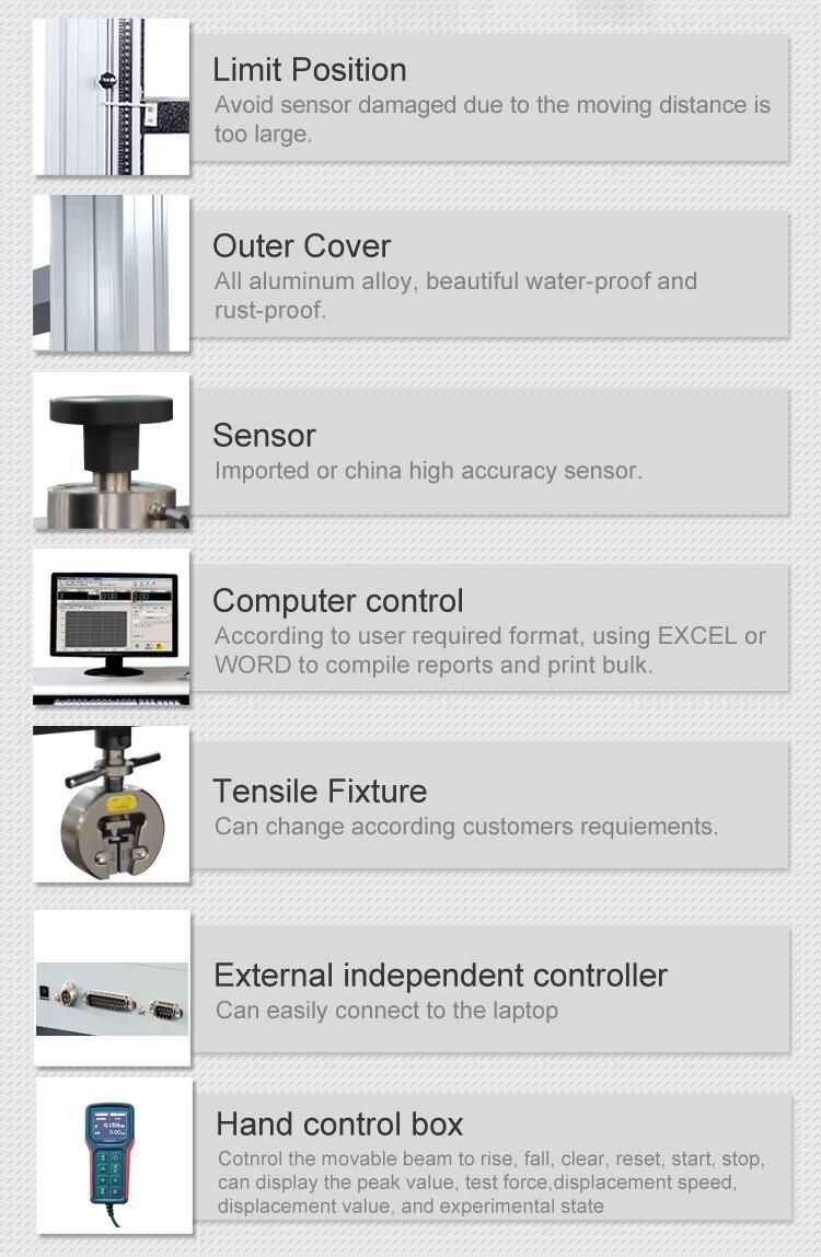 10/20/50/100/200/300kn Computer Universal Tensile Strength Testing Machine