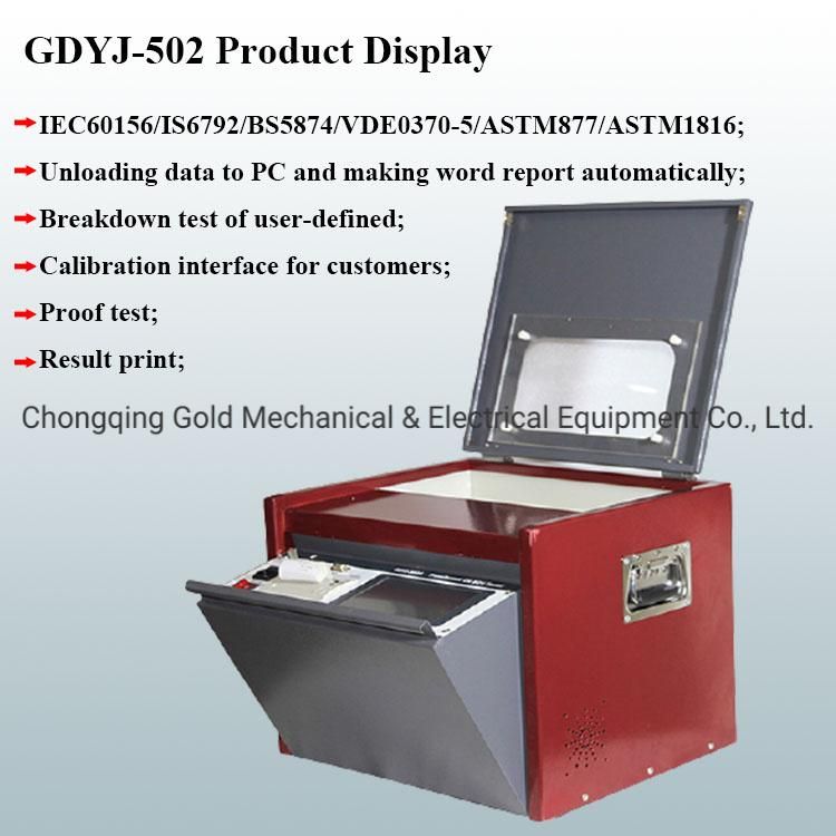 ASTM D877 Automatic Portable Transformer Oil Breakdown Voltage Testing Equipment