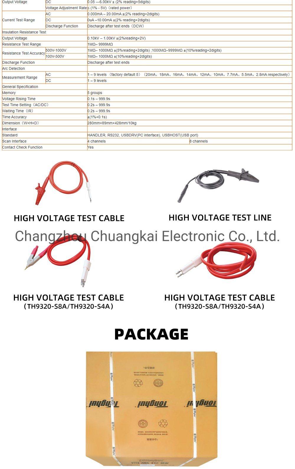 Th9320-S8 8 Channels AC/DC Hipot Tester Insulation Resistance Test Function