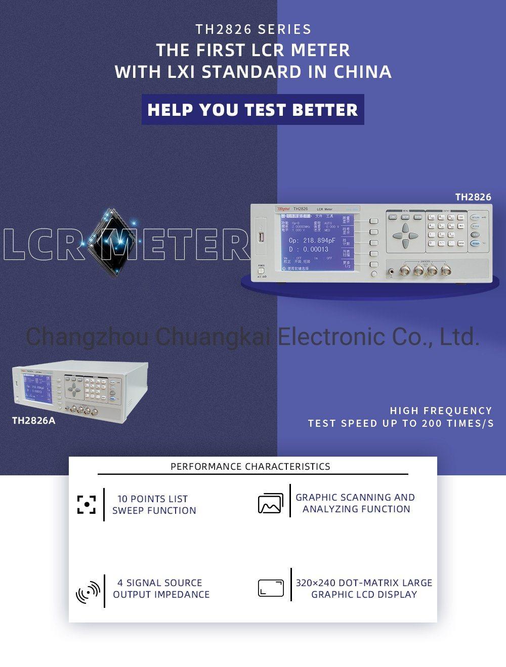 Th2826 5MHz Lcr Meter Capacitance Meter ESR Meter