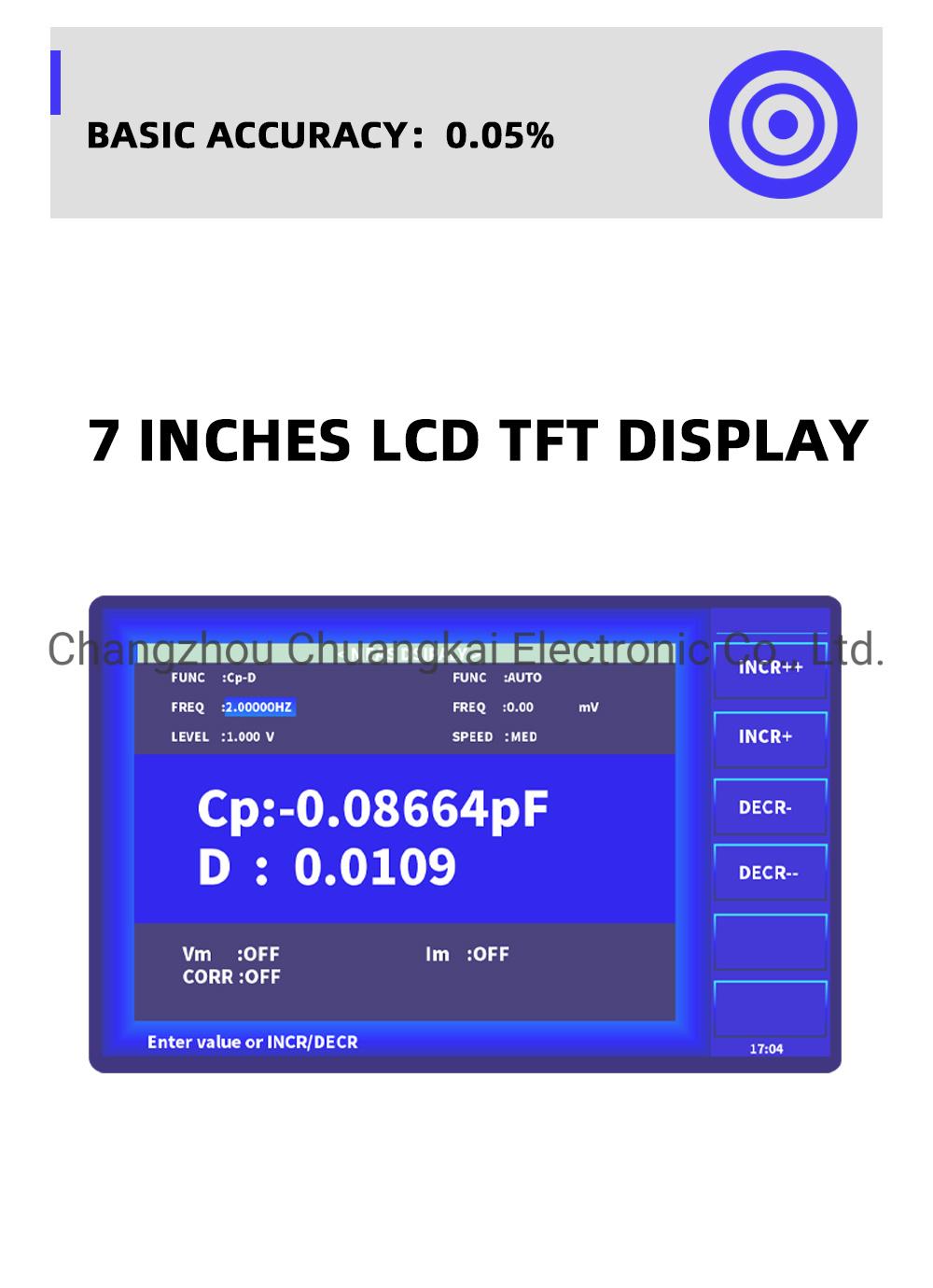 Ckt8000 Digital Lcr Bridge with Frequency Range 20Hz-8MHz