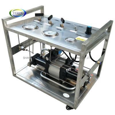 Air-Driven Pneumatic Nitrogen Oxygen Helium Hydrogen N2o Gas Pressure Booster Pump System Station