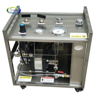 Portable Oil Field Air-Driven Hydro Test Pump with Mechanical Pressure Recorder