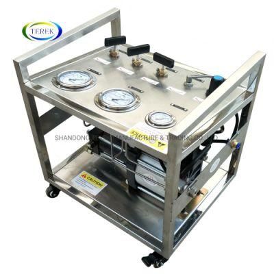 Terek Brand Portable Air Driven Pneumatic Booster Pump Station for Helium Argon Gas
