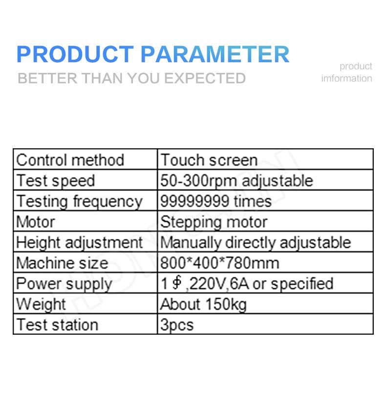 Electronic Keyboard Three Axis Keyboard Life Testing Machine