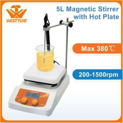 West Tune Wtms-380PRO LCD 5L Digital Hotplate Magnetic Stirrer