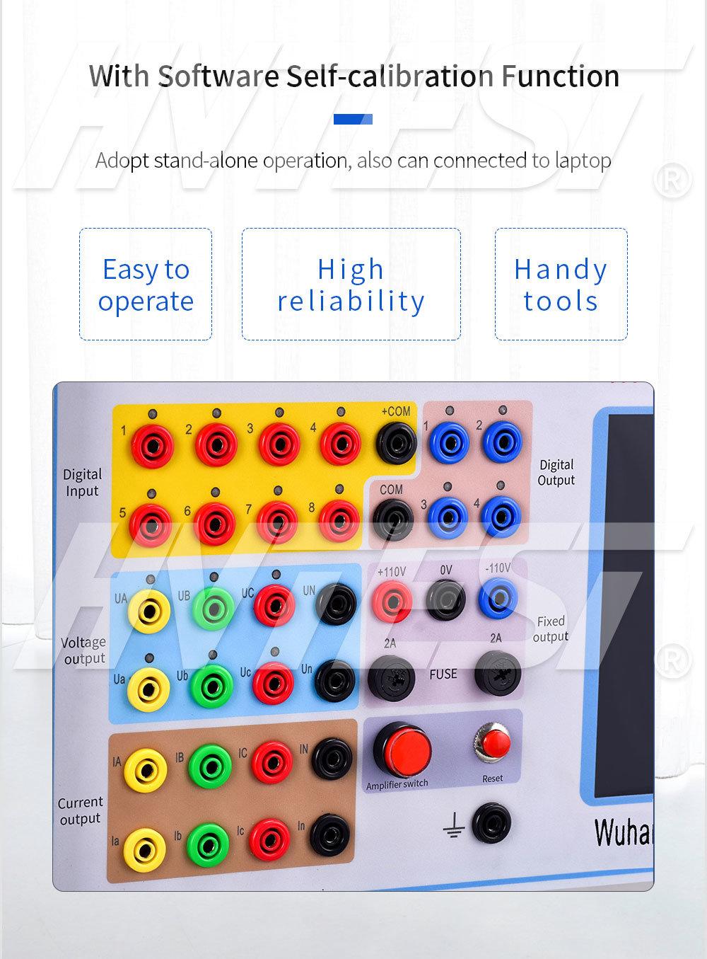 Ht-1200 Six Phase Relay Test Kit Secondary Current Injection Test Set Relay Protection Testing Device 6-Phase Relay Protection Tester