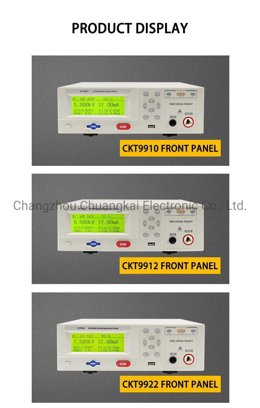 Ckt9910 Withstanding Voltage Measuring Instrument Hipot Tester Ckt9912 Ckt9922 Ckt9950A Ckt9951A