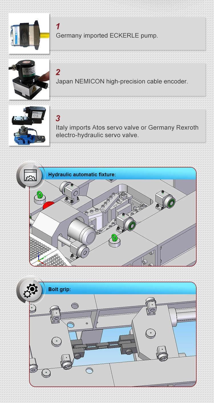 Computer Control Hydraulic 2000kn 200 Ton Horizontal Test Bed