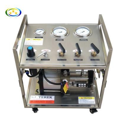 Terek Stainless Steel Frame Air Driven Gas Booster Pump Unit for Gas Cylinder Refilling