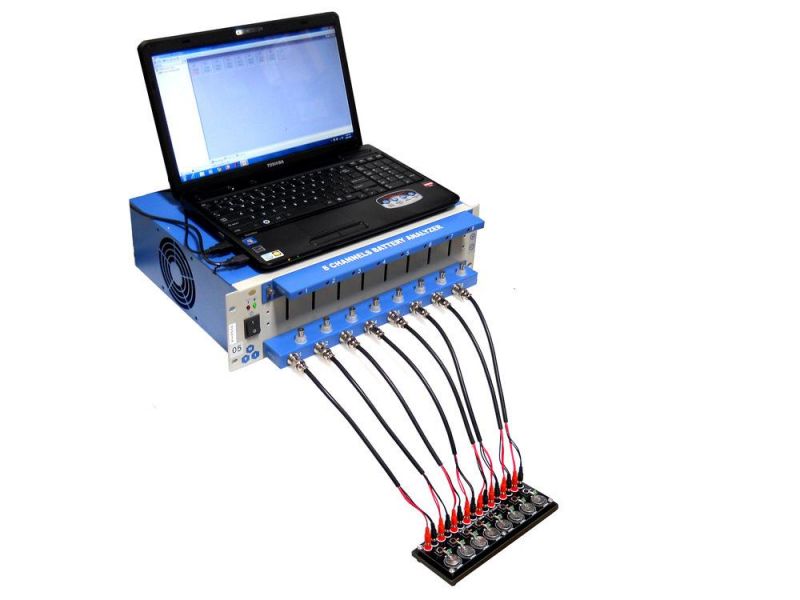 8 Channels Coin Cell Testing Board with Cable & Optional Connector for Coin Cell Battery Tester