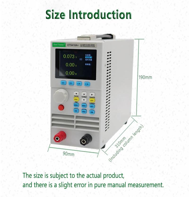 400W 500V 15A Single Channel Programmable DC Electronic Load Battery Capacity Discharger