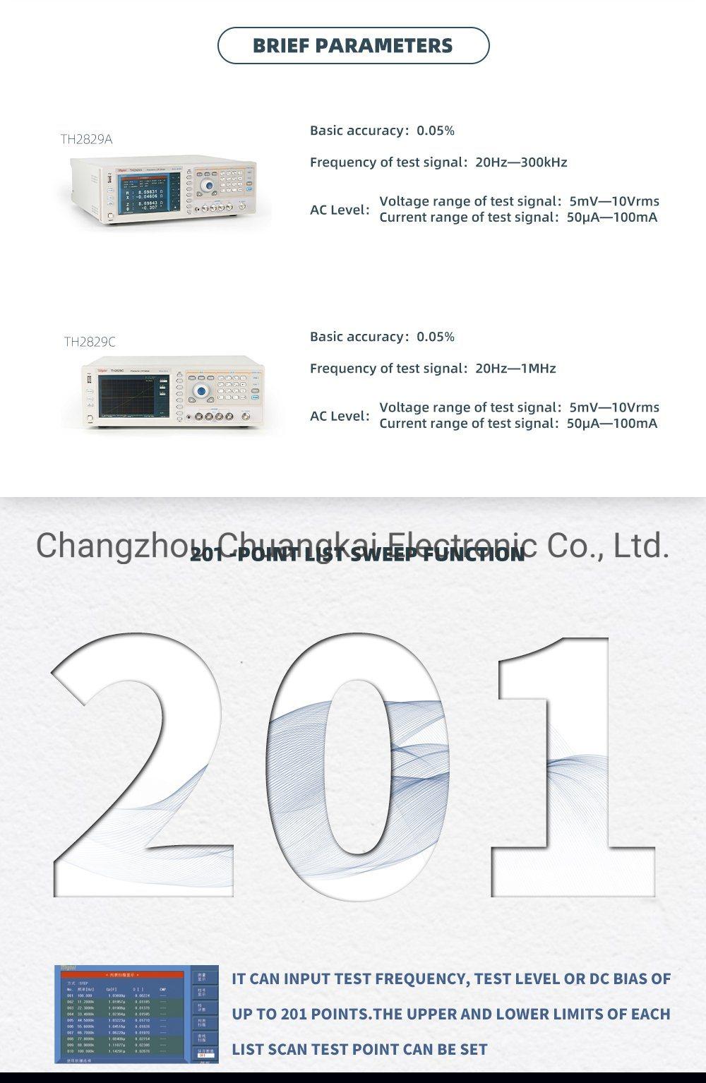 Th2829A Automatic Component Analyzer with Test Frequency 20Hz~300kHz