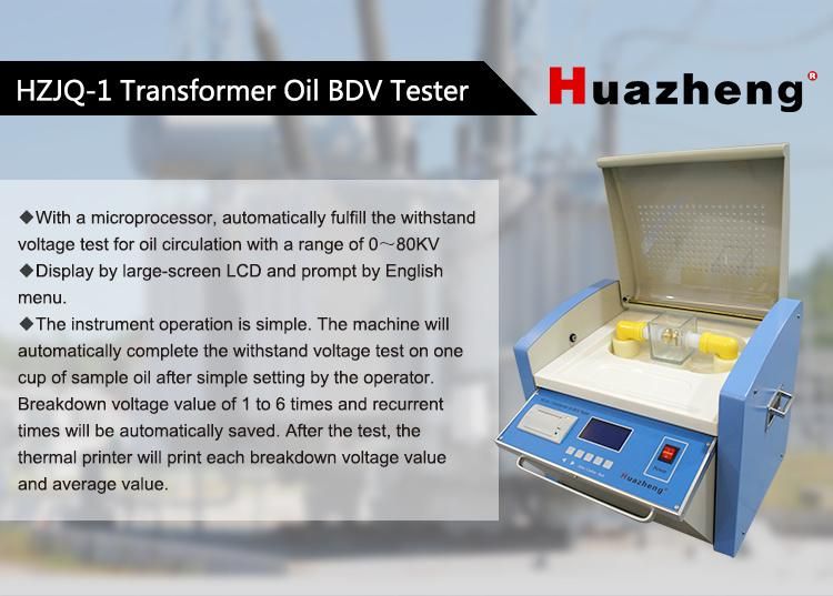 80kv 100kv Bdv Tester Insulating Oil Dielectric Strength Test Set