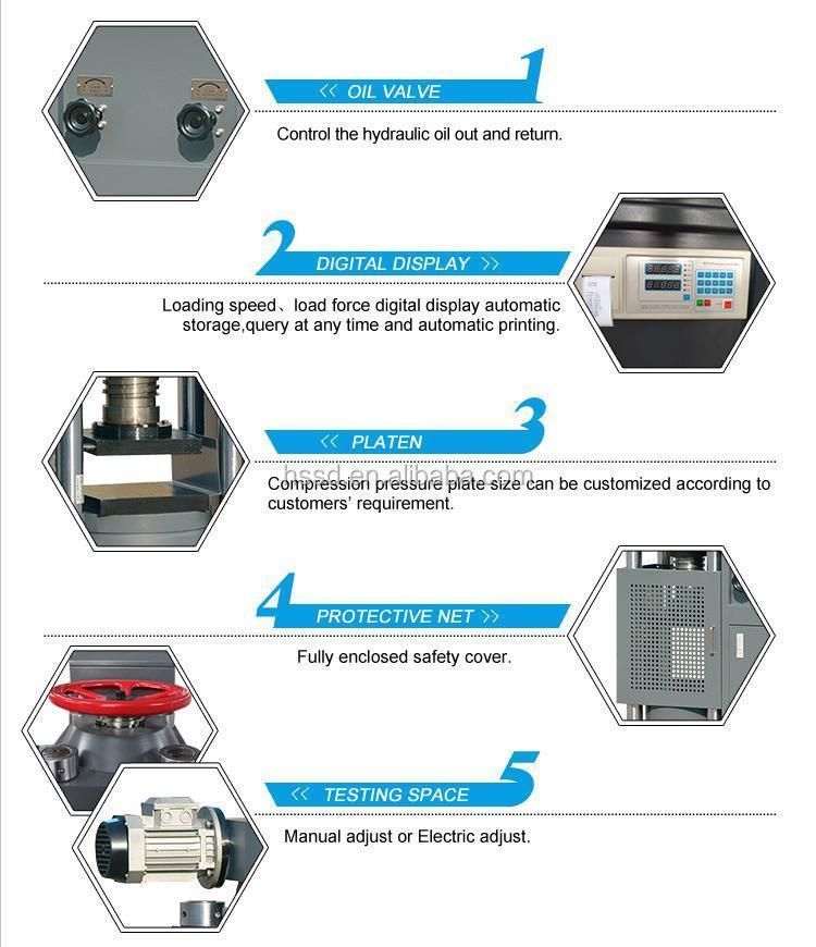200kn 20ton Display Manual Compression Testing Machine for Cement Block