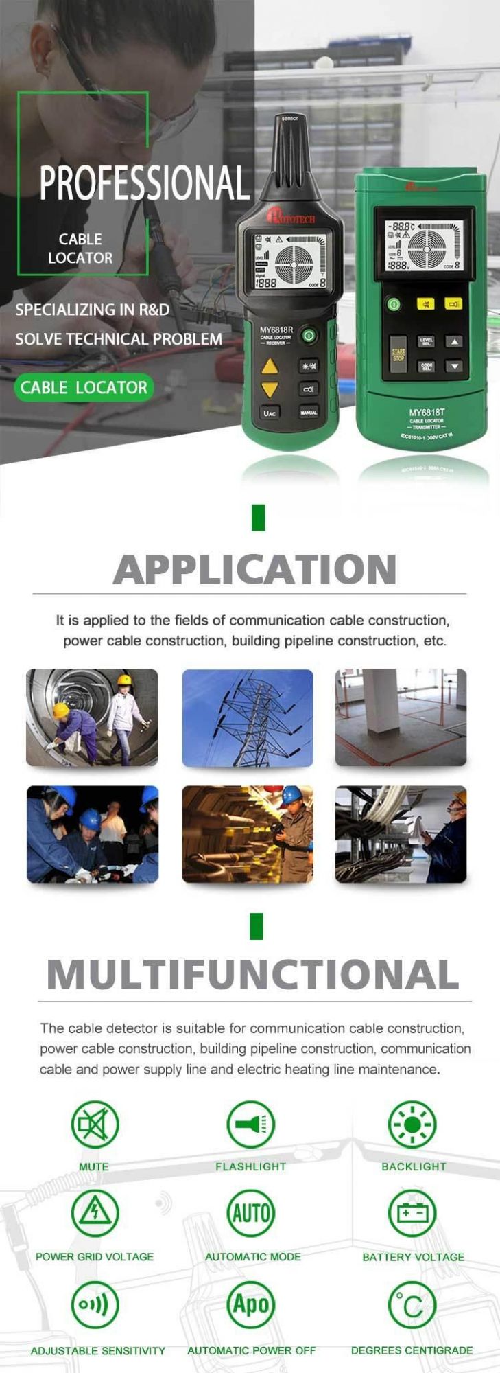 Electronical Cable Tester/Wire Tracker Advance Cable Locator Cable Tester Cable Detector