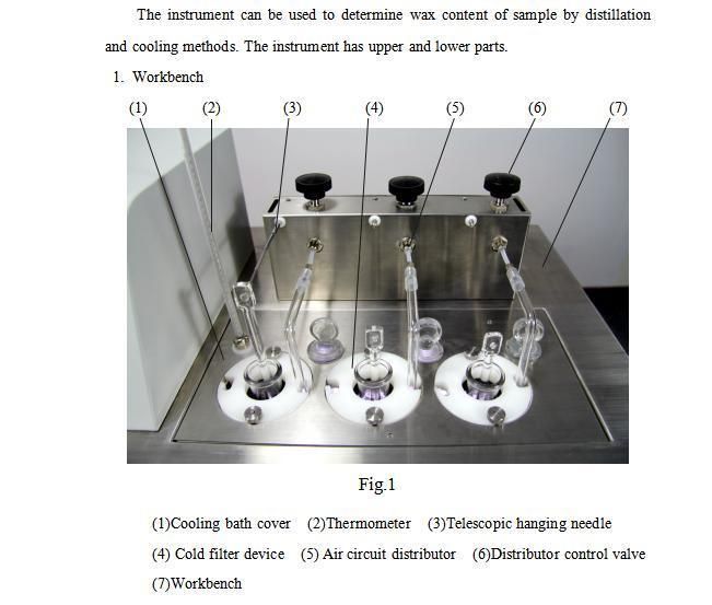 China Factory Bitumen Asphalt Paraffin Wax Content Tester