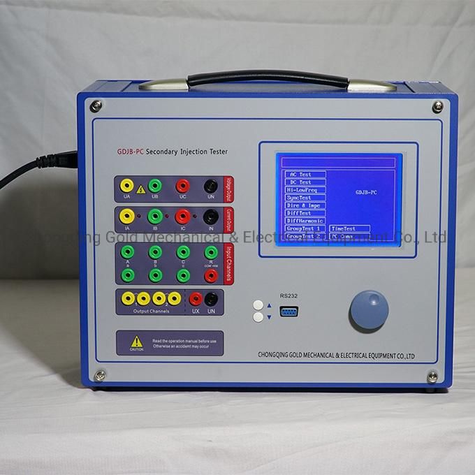 Three Phase Secondary Current Injection Relay Protection Test Set