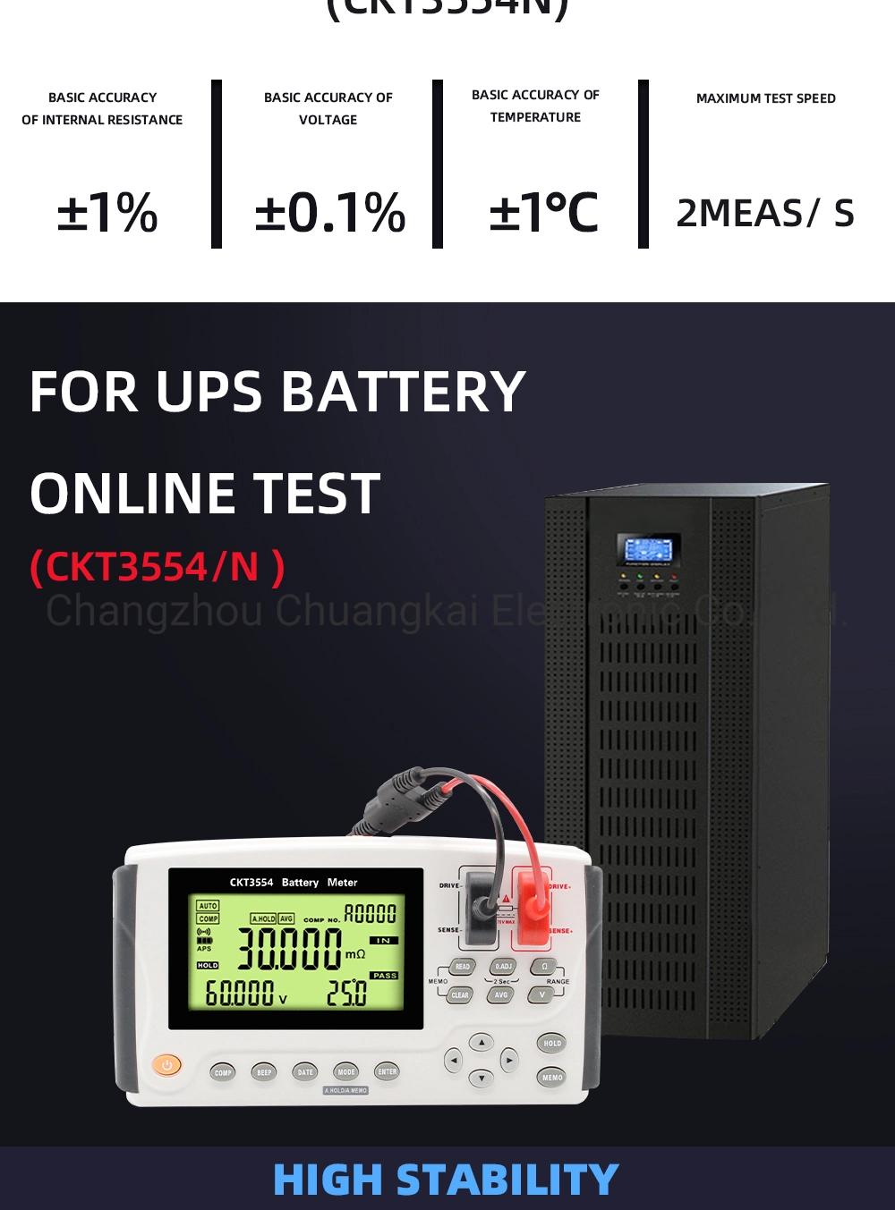 Handheld Battery Tester AC Resistance Meter for UPS Online Test (Model CKT3554)