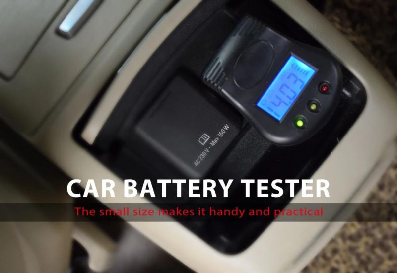 12V Mini Vehicle Automotive Car Battery Tester, Alternator Voltage Tester, Analyzer with LCD Display