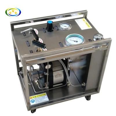 Portable Ultra 400MPa Pressure Pneumatic Liquid Booster Testing Pump Hydrostatic Test Bench