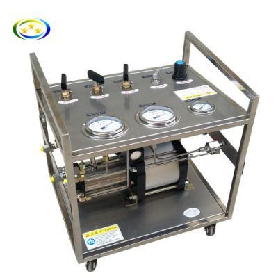 Terek Brand High Quality 100-800 Bar Output Double Stage Pneumatic Driven Gas Booster System for Leakage Testing