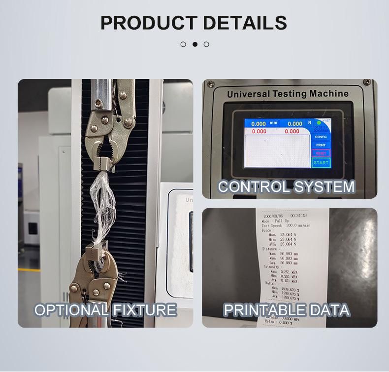 Hj-4 Universal Single Column Tensile Test Equipment, Digital Touch Screen Tensile Strength Machine Price