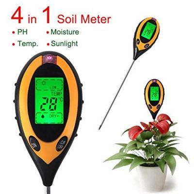 4 in 1 Digital Soil pH Moisture Temperature Light Meter