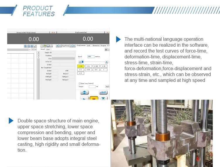 Utm-300d Motor-Driven Computer Hydraulic Servo Steel Universal Testing Machine