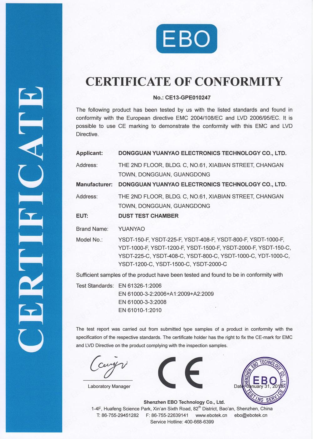 IEC60529 Enclosure Protection Class Sand Dust Endurance Test Chamber