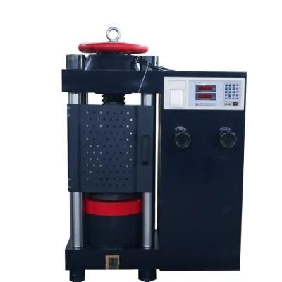 Manual Control of The 200 Ton Hydraulic Concrete Block Compressive Strength Testing Machine Used in The Construction Industry