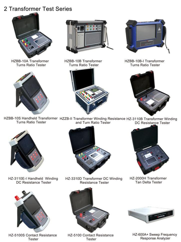 Hzbb-10A Three Phase Automatic Digital Handheld Power Transformer TTR Turns Ratio Tester Price