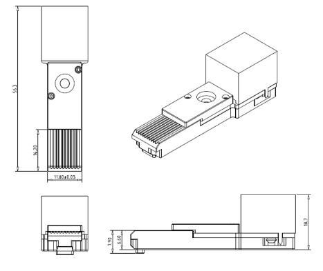 RJ45 Signal RJ45 Connector, RJ45 for Female, Extended L-56mm