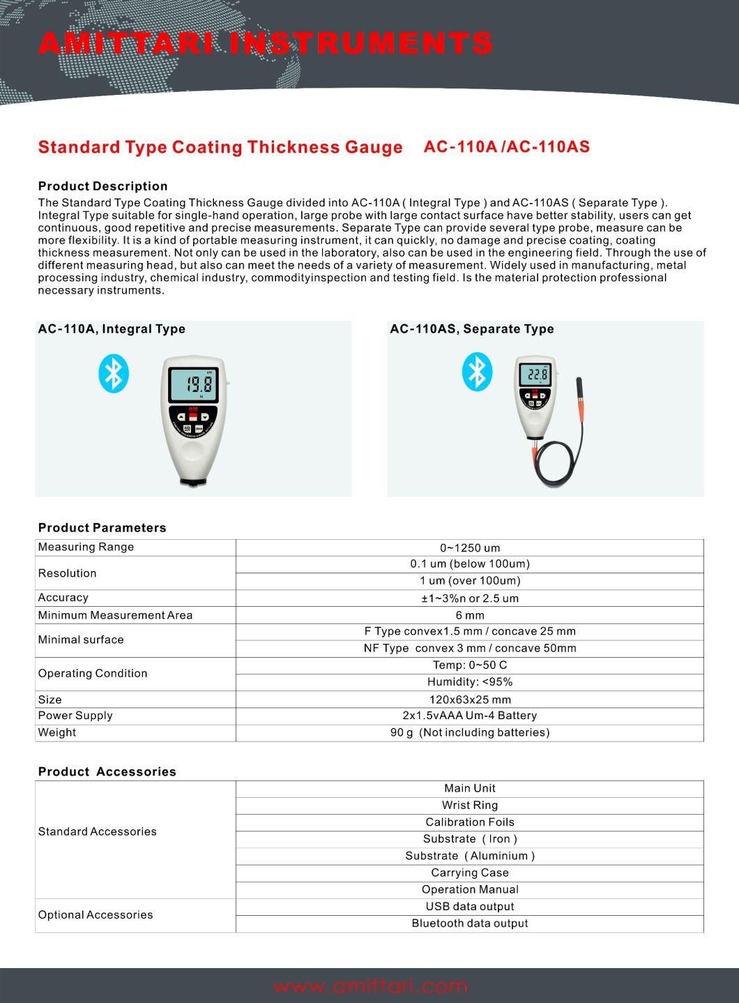 Digital Integral Type Five Keys to Operate Painting Thickness Gauges