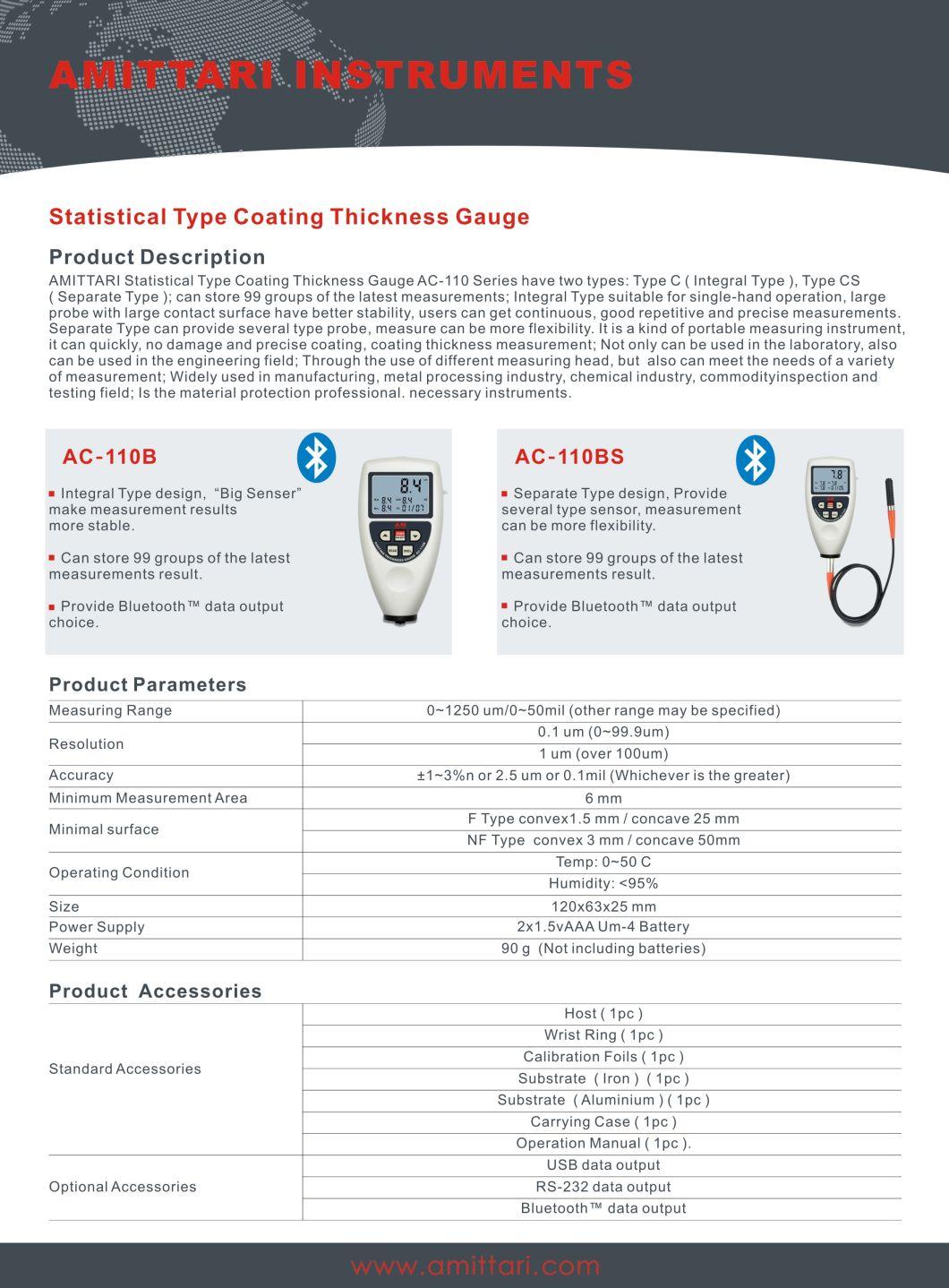 Digital Memory Function Coating Thickness Meter