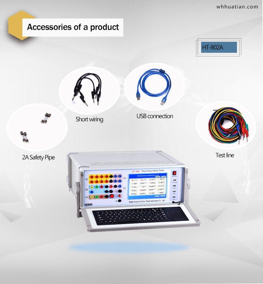 Ht-802 Secondary Current Injection Test Equipment for 3 Phase Relay Test