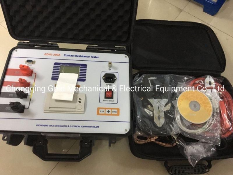 200A Portable Automatic Contact Resistance Tester Loop Resistance Tester for Circuit Breaker