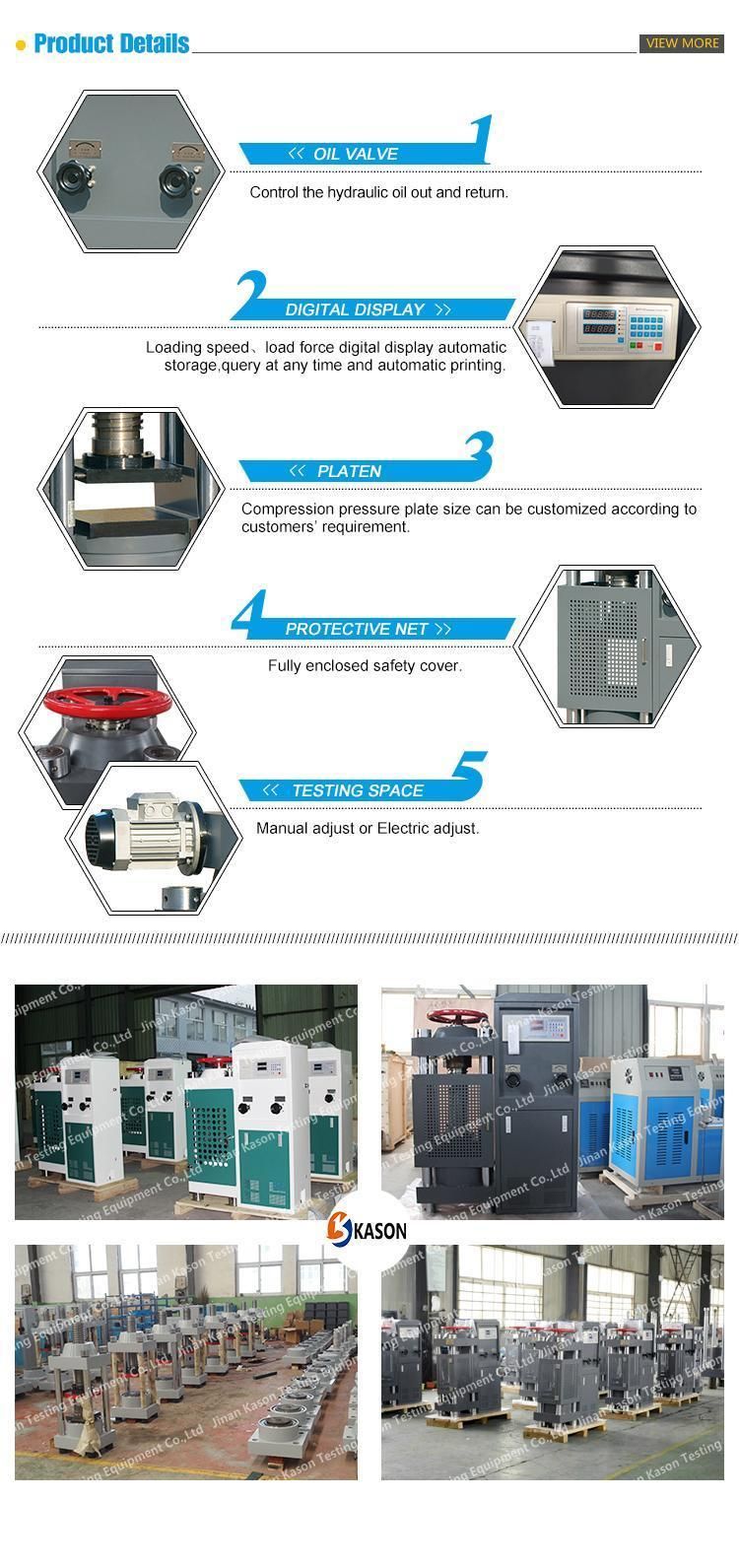 Yes Series Concrete Cement Digital Display Hydraulic Power Compression Testing Machine