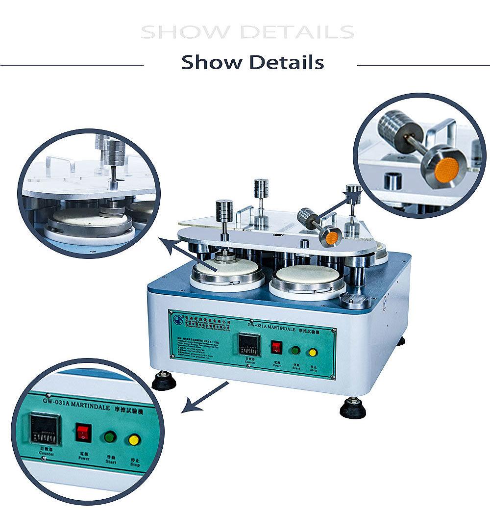 ISO-20334 4 Heads Martindale Fabric Abrasion Resistance Testing Machine (GW-031A)