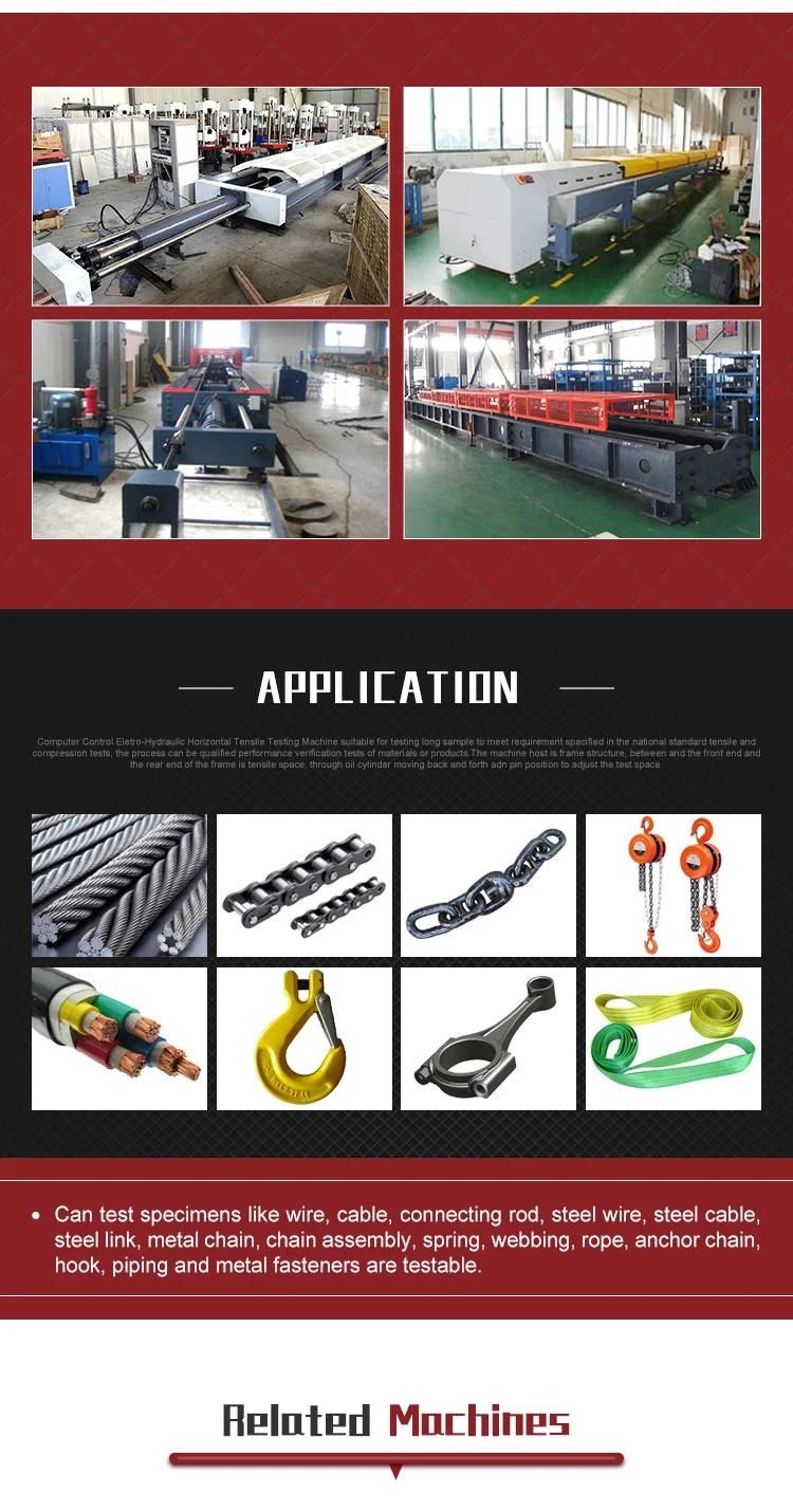Hydraulic/Electronic Wire Rope Sling Mesh Cable Tensile Strength Tester