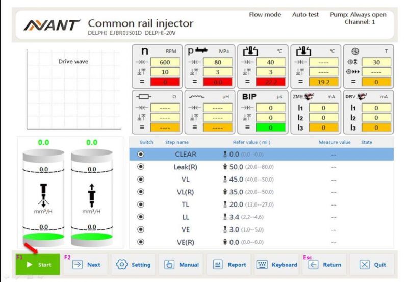 Nant Universal Testing Equipments Common Rail Tester EPS816f for Injectors Test