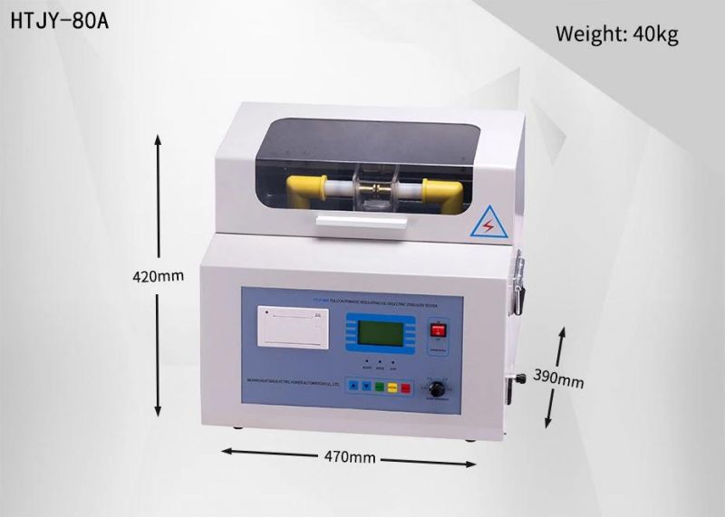 Htjy-80A 80kv Bdv Breakdown Voltage Transformer Oil Dielectric Strength Test System